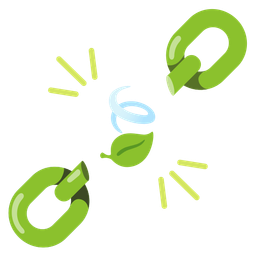 chains and leaf fluttering in wind