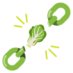 chains and leafy green