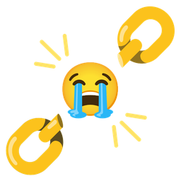 chains and loudly crying face