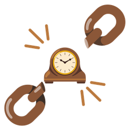 chains and mantelpiece clock