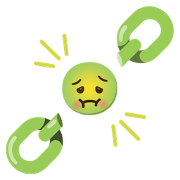 chains and nauseated face