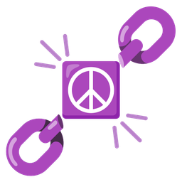 chains and peace symbol