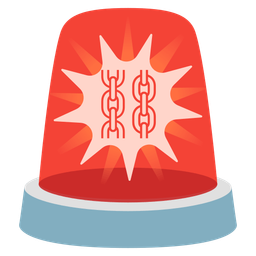 chains and police car light