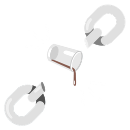 chains and pouring liquid