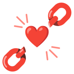 chains and red heart