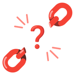 chains and red question mark