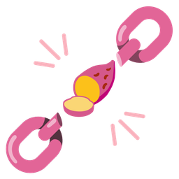 chains and roasted sweet potato