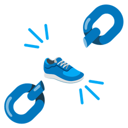 chains and running shoe