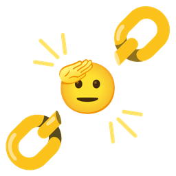 chains and saluting face