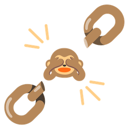 chains and see-no-evil monkey