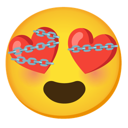 Chains and Smiling face with heart-eyes