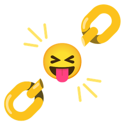 Chains and Squinting face with tongue