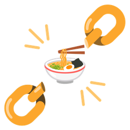 chains and steaming bowl