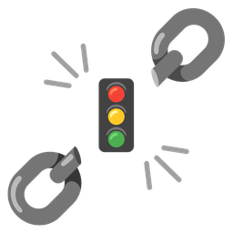 chains and vertical traffic light