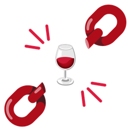 chains and wine glass