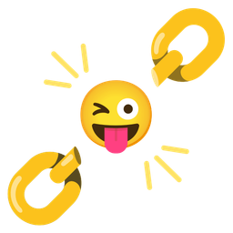 Chains and Winking face with tongue