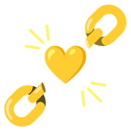 chains and yellow heart