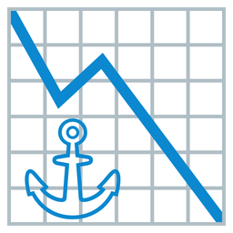 chart decreasing and anchor