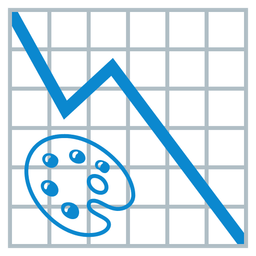 chart decreasing and artist palette