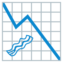 chart decreasing and bacon