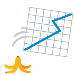 chart decreasing and banana