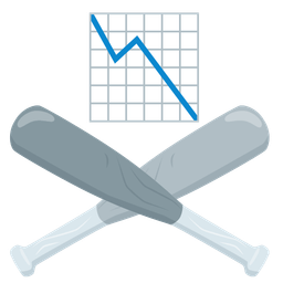 chart decreasing and baseball