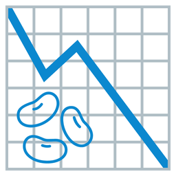 chart decreasing and beans