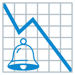 chart decreasing and bell