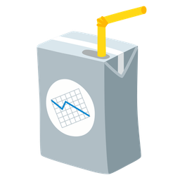 chart decreasing and beverage box