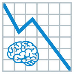 chart decreasing and brain