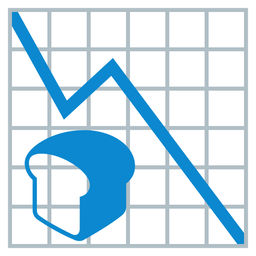 chart decreasing and bread