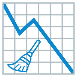 chart decreasing and broom
