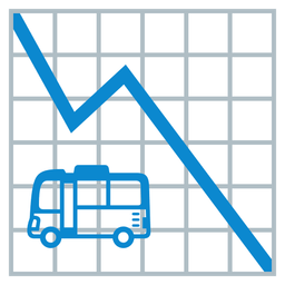 chart decreasing and bus