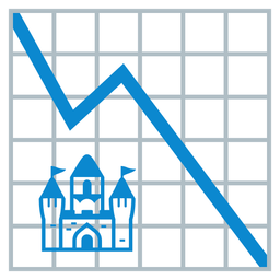 chart decreasing and castle