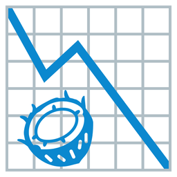 chart decreasing and coconut