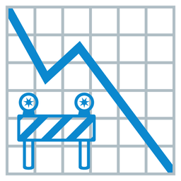 chart decreasing and construction