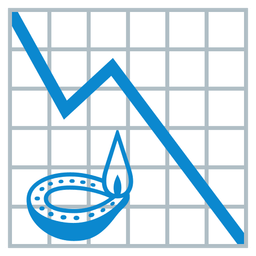 chart decreasing and diya lamp