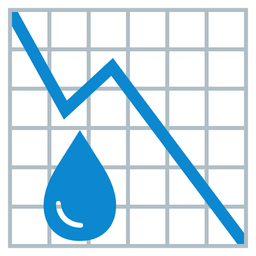 chart decreasing and drop of blood