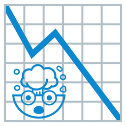 chart decreasing and exploding head
