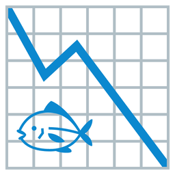 chart decreasing and fish