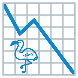 chart decreasing and flamingo