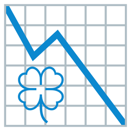 chart decreasing and four leaf clover