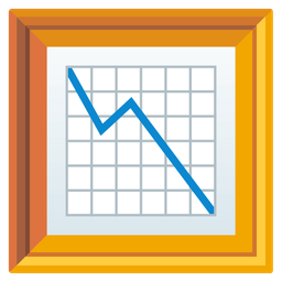 chart decreasing and framed picture