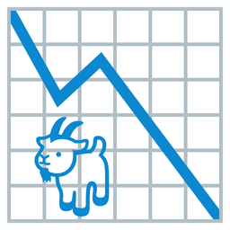 chart decreasing and goat
