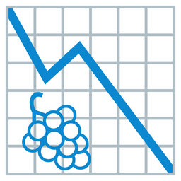 chart decreasing and grapes