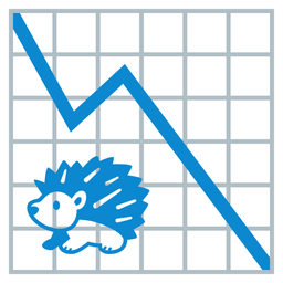 chart decreasing and hedgehog
