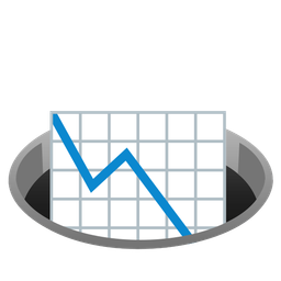 chart decreasing and hole