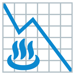 chart decreasing and hot springs