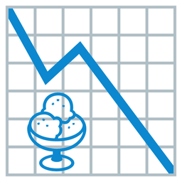 chart decreasing and ice cream