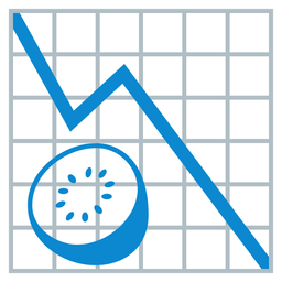 chart decreasing and kiwi fruit